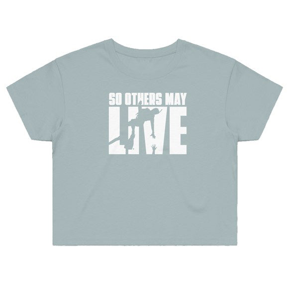 So Others May Live Rescue Swimmer Shop Street Crop Sage