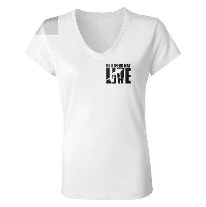 so others may live rescue swimmer women's V-neck white