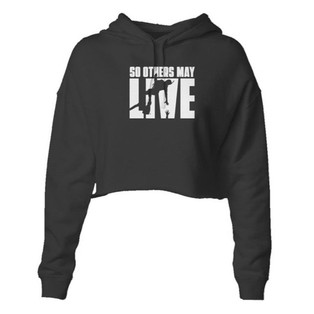 So Others May Live - Women's Rescue Swimmer Shop Crop Hoodie