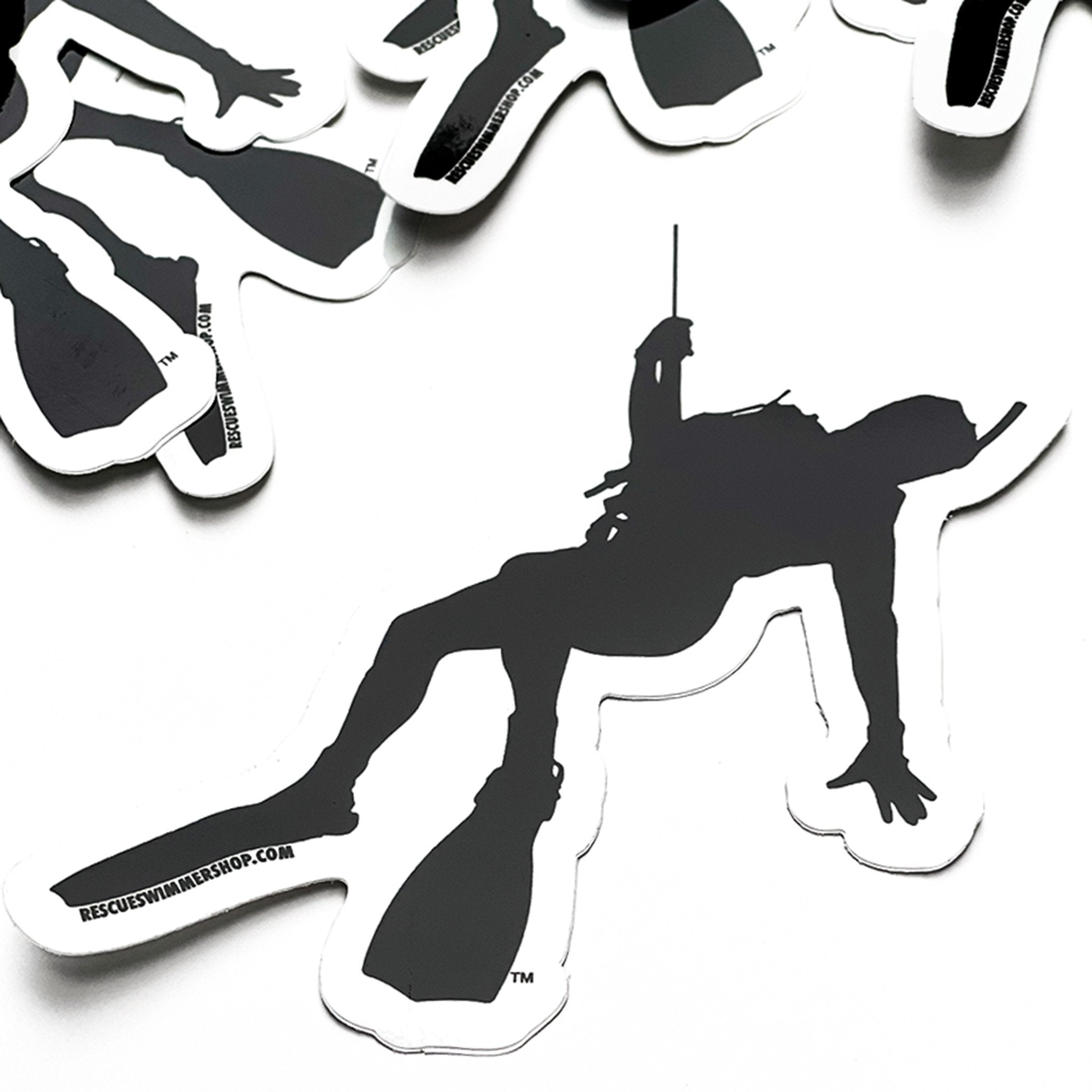 Rescue Swimmer Silhouette Sticker