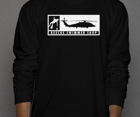 MH-60 Rescue Swimmer Silhouette Long Sleeve