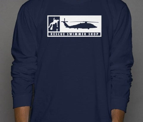 MH-60 Rescue Swimmer Silhouette Long Sleeve