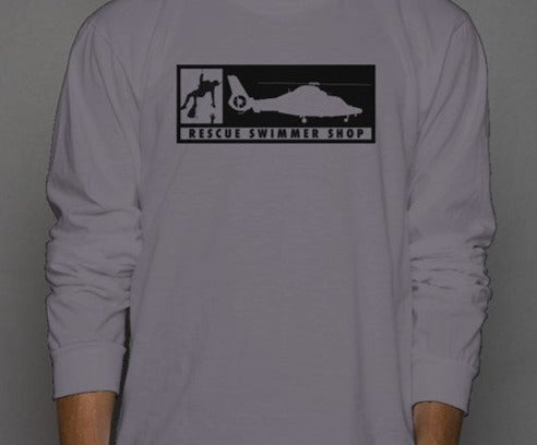 HH-65 Rescue Swimmer Silhouette Long Sleeve Shirt