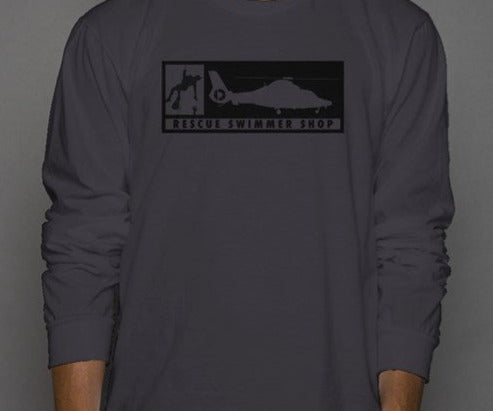 HH-65 Rescue Swimmer Silhouette Long Sleeve Shirt