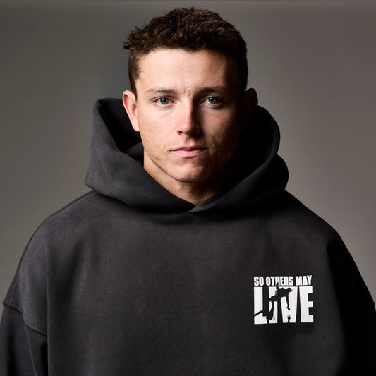 So Others May Live Oversized Hoodie - Heavyweight Fleece Sweatshirt | Military Aviation Apparel | Rescue Swimmer Shop