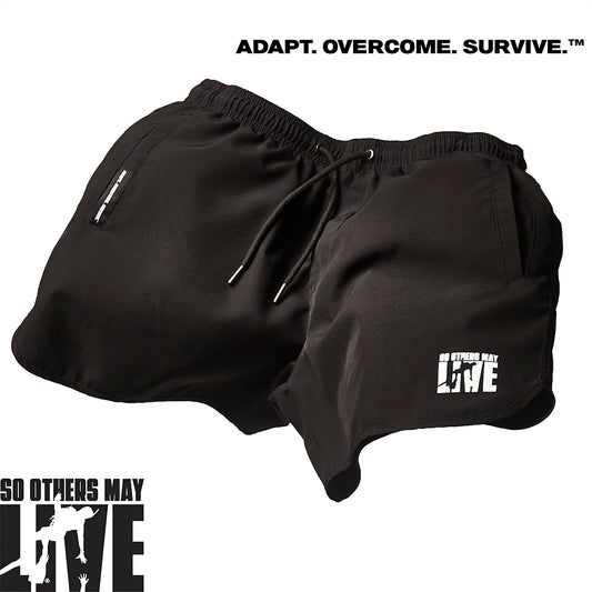 So Others May Live Black Shorts 5" - Performance Athletic Shorts | Military Athletic Wear | Rescue Swimmer Shop
