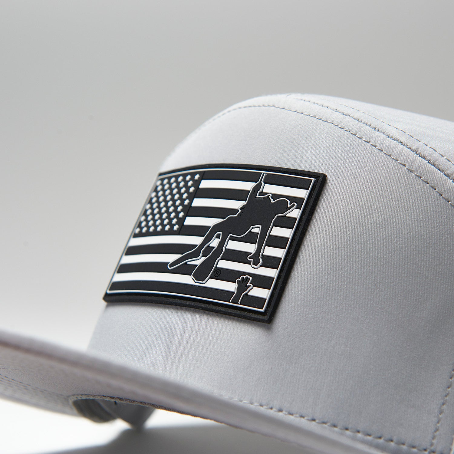 7 Panel Black & Grey - Rescue Swimmer Flag Hat