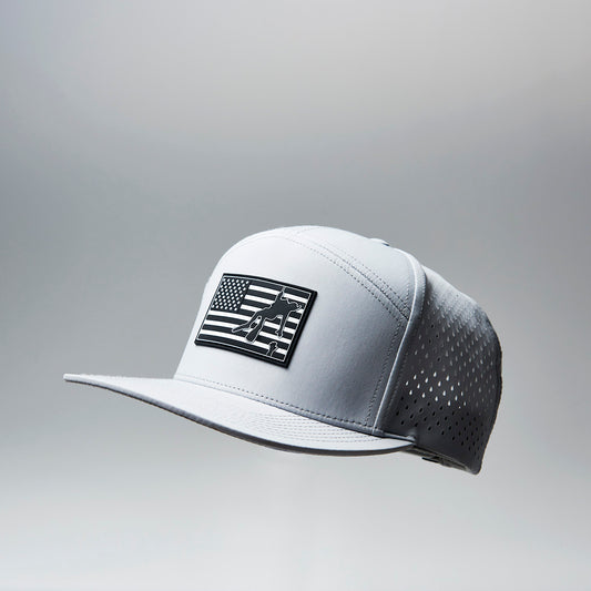 7 Panel Black & Grey - Rescue Swimmer Flag Hat | Military Aviation Headwear | Rescue Swimmer Shop