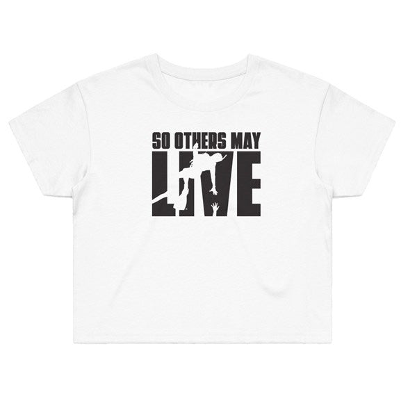 So Others May Live Rescue Swimmer Shop Street Crop White