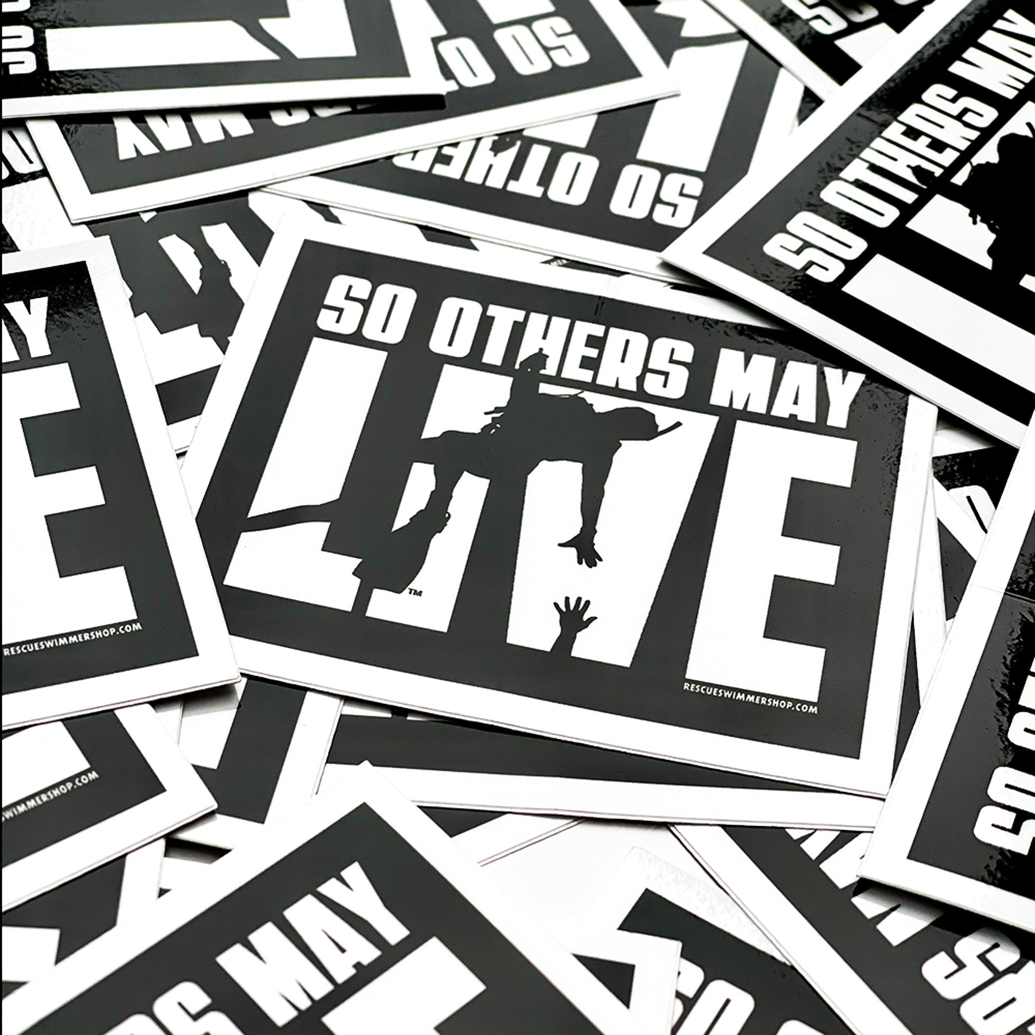 Rescue Swimmer Silhouette So Others May Live Sticker